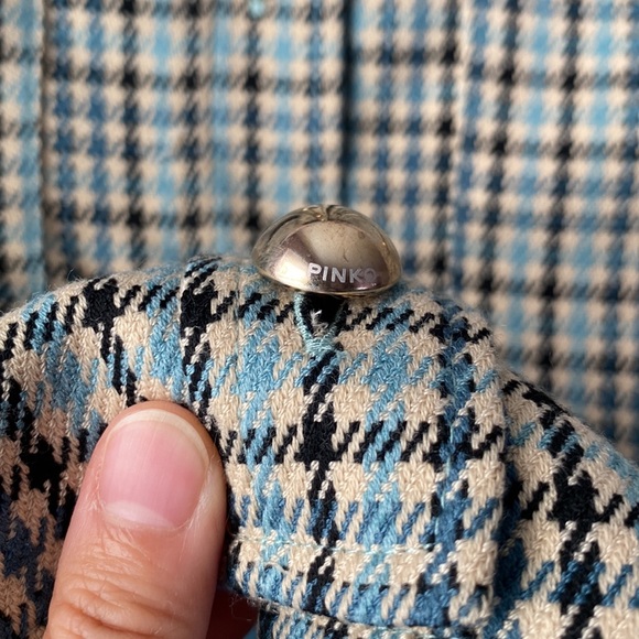 Pinko MADE IN ITALY plaid design cropped jacket - Picture 3 of 8